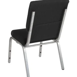Discount HERCULES Series Fabric Stacking Church Chair, Black/Silver Vein Frame (XUCH60096BKSV) Folding & Stacking