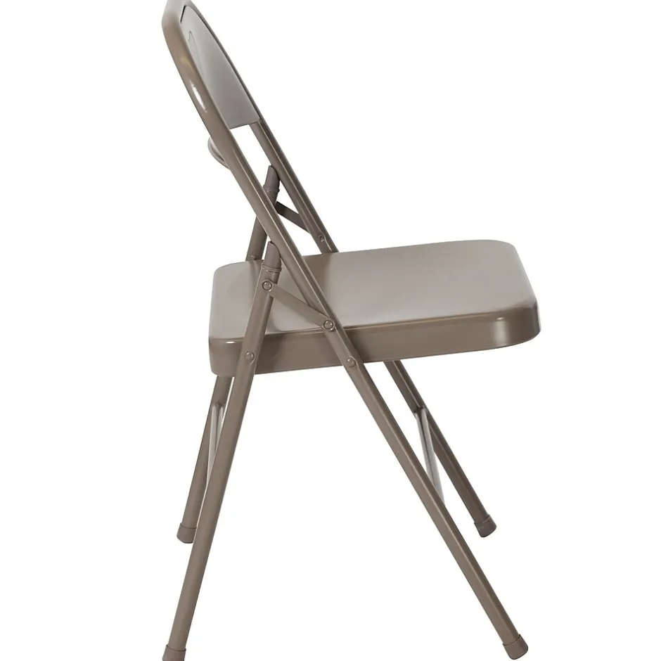 Discount HERCULES Series Metal Folding Chair, Gray, 4/Pk (4BDF002GY) Folding & Stacking