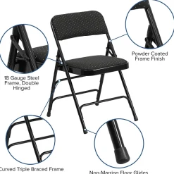 Clearance HERCULES Series Fabric Banquet/Reception Chair, Black, 2/Pack (2AWMC309AFBLK) Folding & Stacking