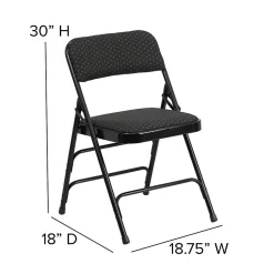 Clearance HERCULES Series Fabric Banquet/Reception Chair, Black, 2/Pack (2AWMC309AFBLK) Folding & Stacking