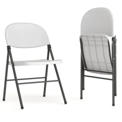 New HERCULES Series Plastic Folding Chair, White, 2/Pack (2DADYCD50WH) Folding & Stacking