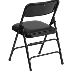 Hot HERCULES Series Vinyl Folding Chair, Black, 2/Pack (2HAMC309AVBK) Folding & Stacking