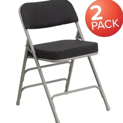 Outlet HERCULES Series Fabric Folding Chair, Black, 2/Pack (2AWMC320AFBK) Folding & Stacking