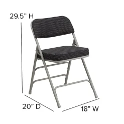 Outlet HERCULES Series Fabric Folding Chair, Black, 2/Pack (2AWMC320AFBK) Folding & Stacking