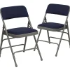 Sale HERCULES Series Fabric Folding Chair, Navy Blue, 2/Pack (2HAMC309AFNVY) Folding & Stacking