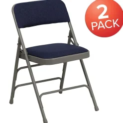 Sale HERCULES Series Fabric Folding Chair, Navy Blue, 2/Pack (2HAMC309AFNVY) Folding & Stacking