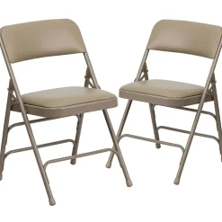 Outlet HERCULES Series Vinyl Banquet/Reception Chair, Beige, 2/Pack (2HAMC309AVBGE) Folding & Stacking