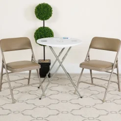 Outlet HERCULES Series Vinyl Banquet/Reception Chair, Beige, 2/Pack (2HAMC309AVBGE) Folding & Stacking