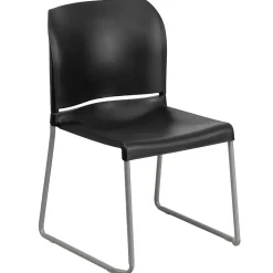 Sale HERCULES 8Full Back Stack Chairs W/Sled Base, Black, 20/Pack Folding & Stacking