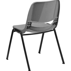 Hot HERCULES Series Plastic Shell Stack Chair, Gray/Black (RUTEO1GY) Folding & Stacking