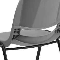 Hot HERCULES Series Plastic Shell Stack Chair, Gray/Black (RUTEO1GY) Folding & Stacking