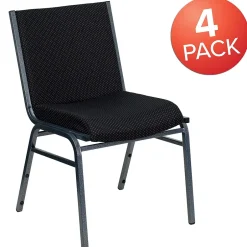 Online HERCULES Series Fabric Heavy Duty Stack Chair, Black Dot, 4 Pack (4XU60153BK) Folding & Stacking