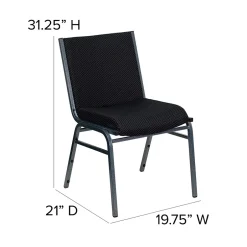 Online HERCULES Series Fabric Heavy Duty Stack Chair, Black Dot, 4 Pack (4XU60153BK) Folding & Stacking