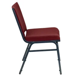 New HERCULES Series Fabric Stack Chair, Burgundy Patterned (XU60153BY) Folding & Stacking