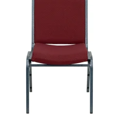 New HERCULES Series Fabric Stack Chair, Burgundy Patterned (XU60153BY) Folding & Stacking