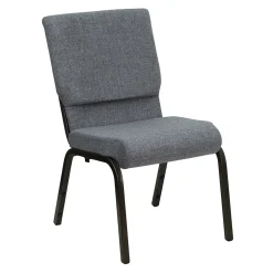 Sale HERCULES Series Fabric Stacking Church Chair, Gray/Gold Vein Frame (XUCH60096BEIJGY) Folding & Stacking