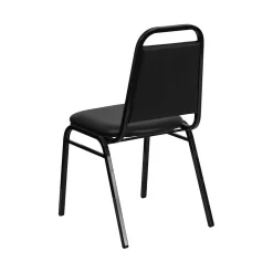 New HERCULES™ 18"H Vinyl Black Frame Trapezoidal Back Banquet Chair, Black, 20/Pack (20FDBHF2BKVYL) Folding & Stacking