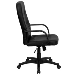 Outlet Holly Vinyl Swivel High Back Executive Office Chair, Black (H8021) Office Chairs