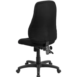 Outlet Hughes Armless Ergonomic Fabric Swivel High Back Task Office Chair, Black (BT90297H) Office Chairs