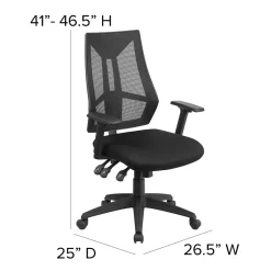 Hot Ivan Ergonomic Mesh Swivel High Back Multifunction Task Office Chair, Black (HL0017) Office Chairs