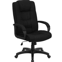 Outlet Jessica Fabric Swivel High Back Executive Office Chair, Black (GO5301BBK) Office Chairs
