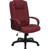 Sale Jessica Fabric Swivel High Back Executive Office Chair, Burgundy (GO5301BBY) Office Chairs