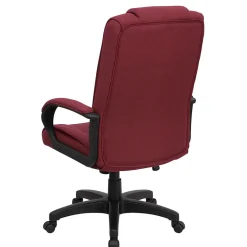Sale Jessica Fabric Swivel High Back Executive Office Chair, Burgundy (GO5301BBY) Office Chairs