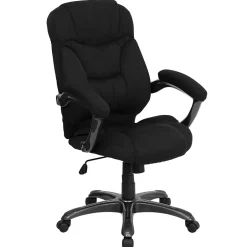 Best Jessie Ergonomic Microfiber Swivel High Back Executive Office Chair, Black (GO725BK) Office Chairs