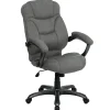 Outlet Jessie Ergonomic Microfiber Swivel High Back Executive Office Chair, Gray (GO725GY) Office Chairs