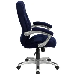 Jessie Ergonomic Microfiber Swivel High Back Executive Office Chair, Navy Blue (GO725NVY) Office Chairs