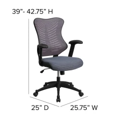 Online Kale Ergonomic Mesh Swivel High Back Executive Office Chair, Gray (BLZP806GY) Office Chairs