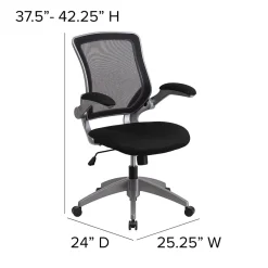 Sale Kale Ergonomic Mesh Swivel Mid-Back Task Office Chair, Black (BLZP8805BK) Ergonomic Chairs