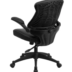 Kale Ergonomic LeatherSoft Swivel Mid-Back Executive Office Chair, Black (BLZP804) Office Chairs