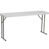 Kathryn Folding Table, 60" x 18", Granite White (RB1860) Folding Tables