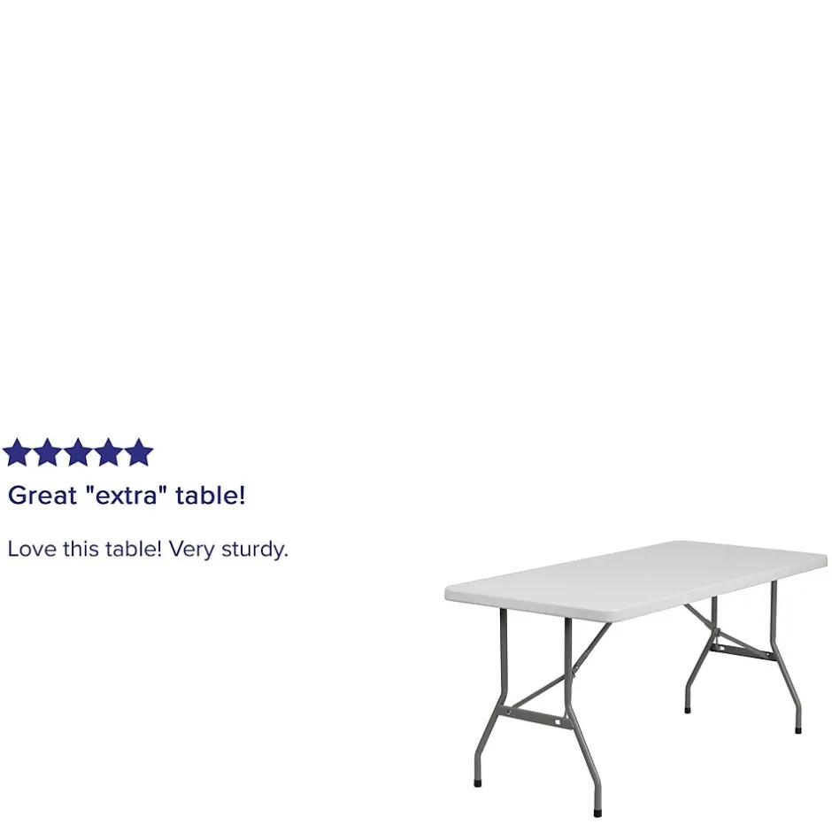Kathryn Folding Table, 60" x 30", Granite White (RB3060) Folding Tables