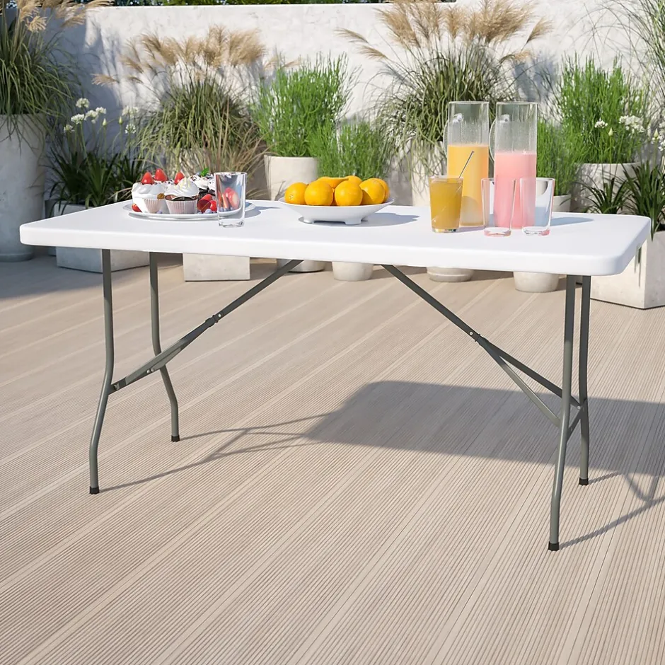 Kathryn Folding Table, 60" x 30", Granite White (RB3060) Folding Tables