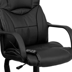Laverne Ergonomic LeatherSoft Swivel Mid-Back Massaging Executive Office Chair, Black (BT2690P) Office Chairs