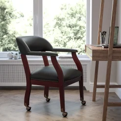 Hot Leather Conference Chair, Black (BZ100LFBKLEA) Office Chairs