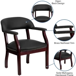 Hot Leather Conference Chair, Black (BZ105LFBKLEA) Office Chairs