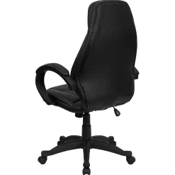 Sale Leonard Ergonomic LeatherSoft Swivel High Back Executive Office Chair, Black (HHLC0005HI1B) Office Chairs