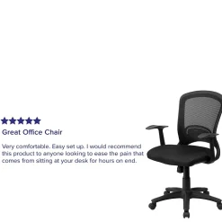 Sale Manny Ergonomic Mesh Swivel Mid-Back Task Office Chair, Black (HL0007) Office Chairs
