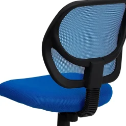 New Neri Armless Ergonomic Mesh Swivel Low Back Task Office Chair, Blue (WA3074BL) Office Chairs