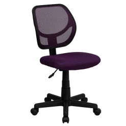 Best Neri Armless Ergonomic Mesh Swivel Low Back Task Office Chair, Purple (WA3074PUR) Office Chairs