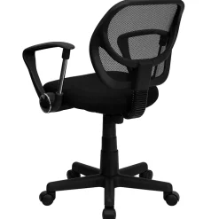 Hot Neri Ergonomic Mesh Swivel Low Back Task Office Chair, Black (WA3074BKARM) Office Chairs