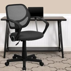 Discount Neri Ergonomic Mesh Swivel Low Back Task Office Chair, Gray (WA3074GYARM) Office Chairs
