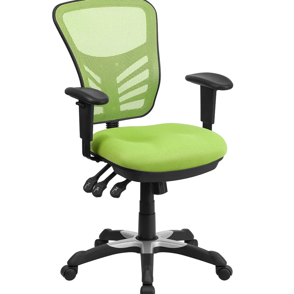 Online Nicholas Ergonomic Mesh Swivel Mid-Back Multifunction Executive Office Chair, (HL0001GN) Ergonomic Chairs