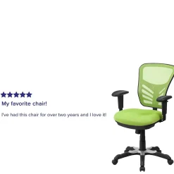 Online Nicholas Ergonomic Mesh Swivel Mid-Back Multifunction Executive Office Chair, (HL0001GN) Ergonomic Chairs