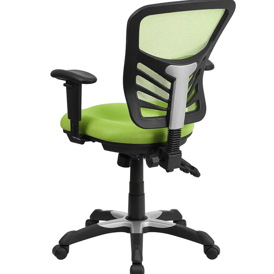 Online Nicholas Ergonomic Mesh Swivel Mid-Back Multifunction Executive Office Chair, (HL0001GN) Ergonomic Chairs