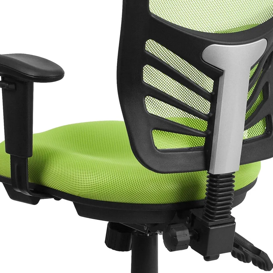 Online Nicholas Ergonomic Mesh Swivel Mid-Back Multifunction Executive Office Chair, (HL0001GN) Ergonomic Chairs