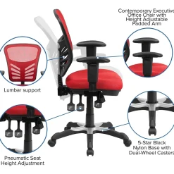 Online Nicholas Ergonomic Mesh Swivel Mid-Back Multifunction Executive Office Chair, (HL0001) Office Chairs